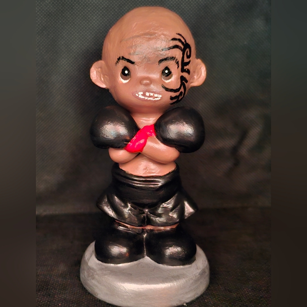 Mike Tyson Inspired Altered Precious Moments - OOAK